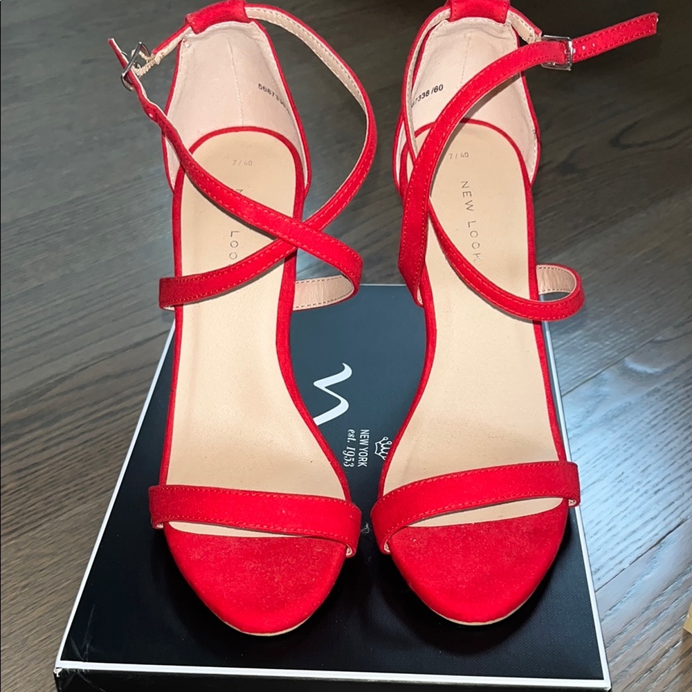 New Look Red Strappy Heels